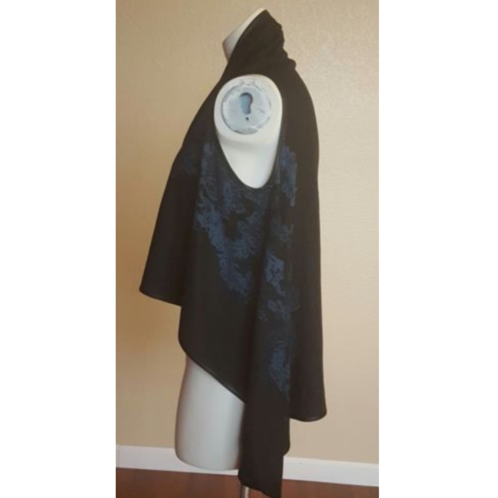 Soft Surroundings Open Front Drape Sleeveless Kimono Cardigan Sweater S / M New - Picture 5 of 7